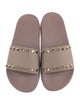 Valentino Rockstud Accents Rubber Slides