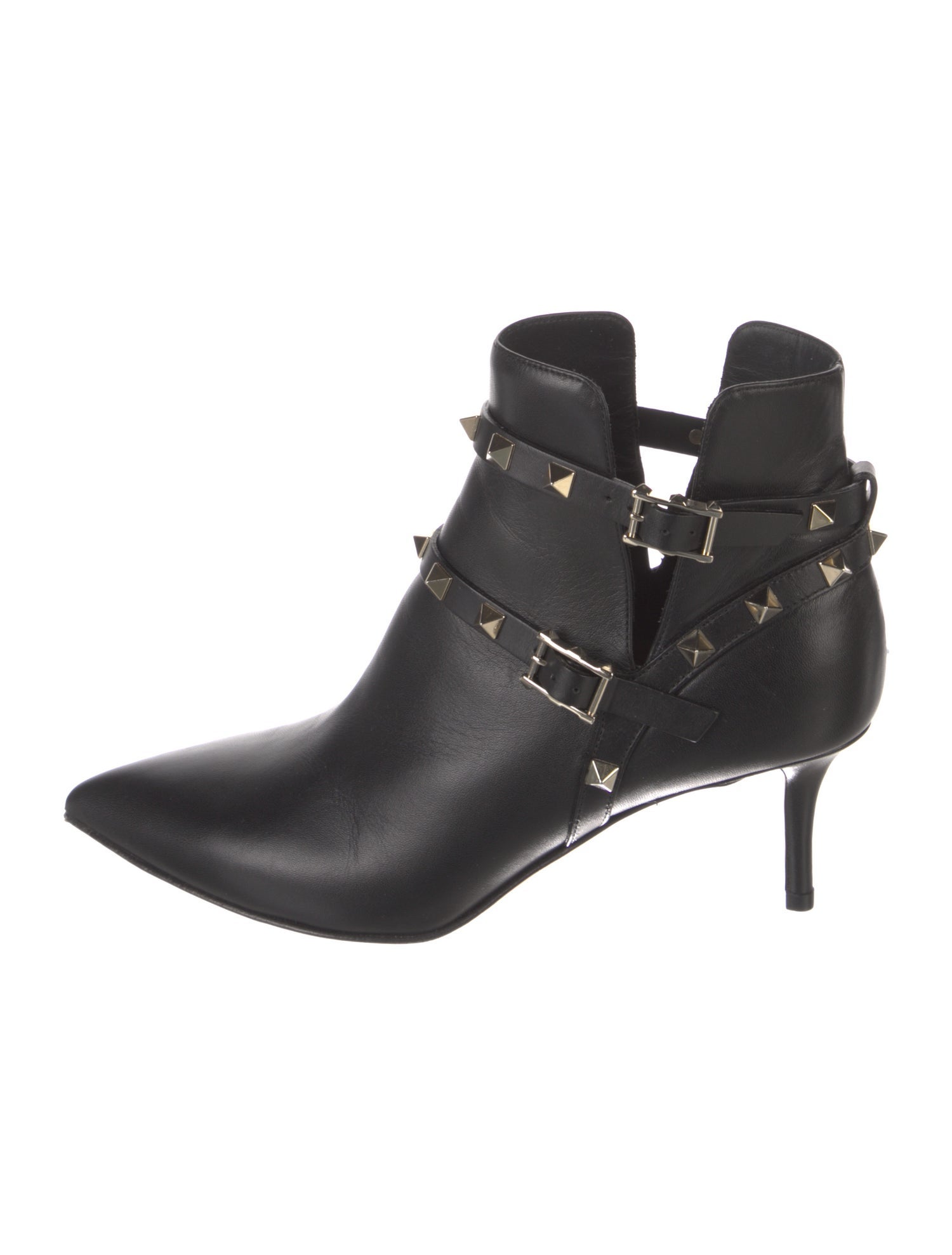 Valentino Rockstud Accents Leather Boots