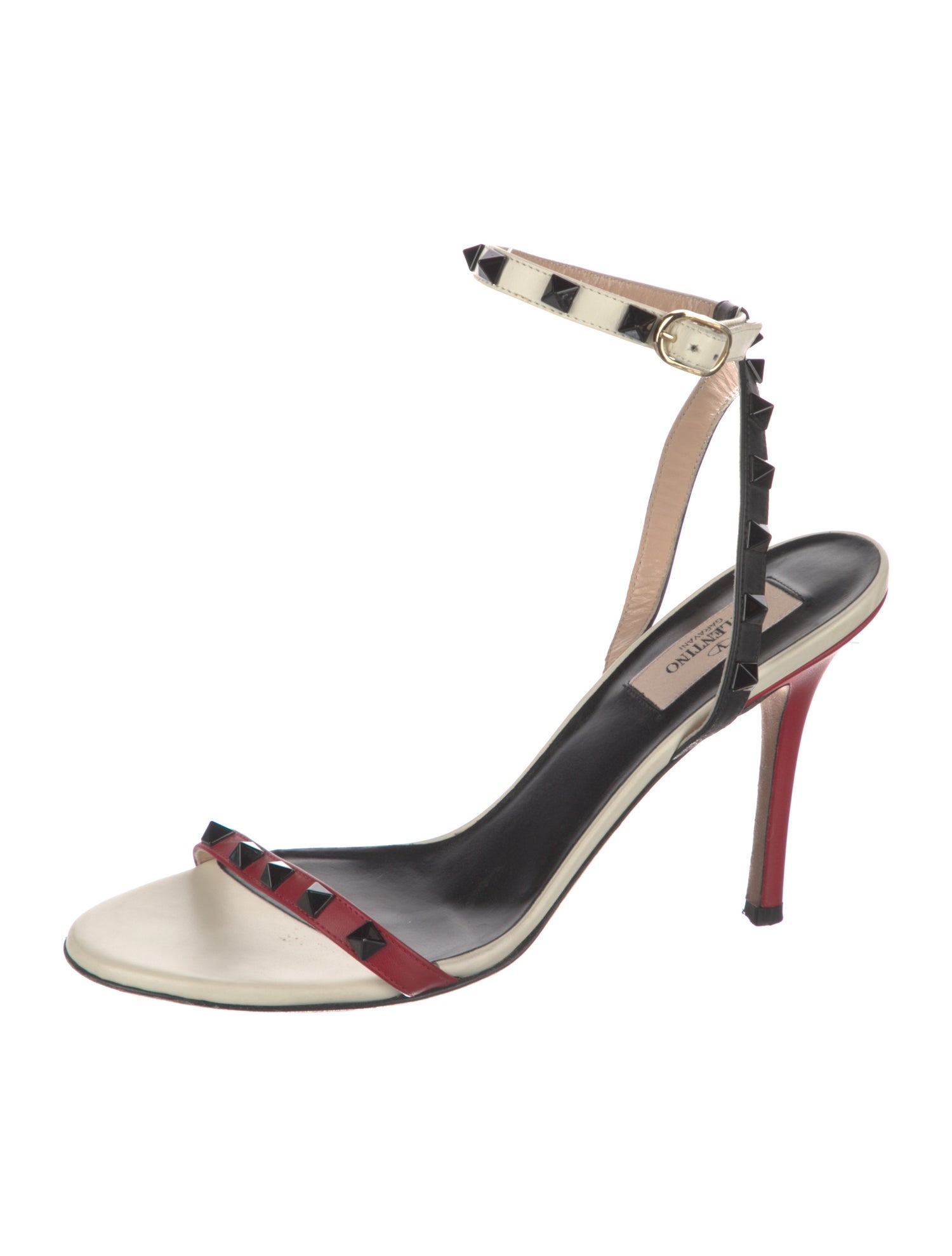 Valentino Rockstud Accents Leather Sandals