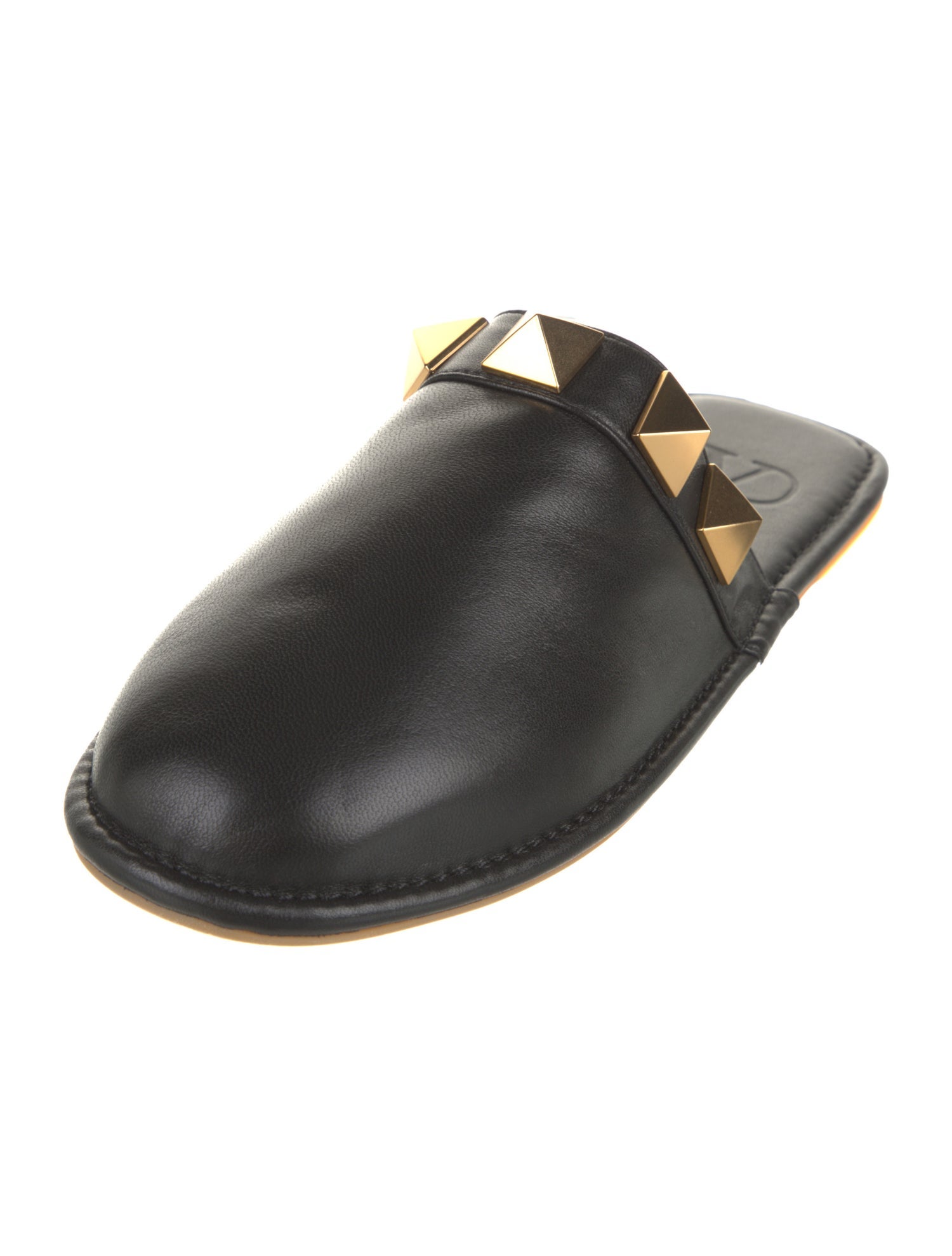 Valentino Rockstud Accents Leather Mules