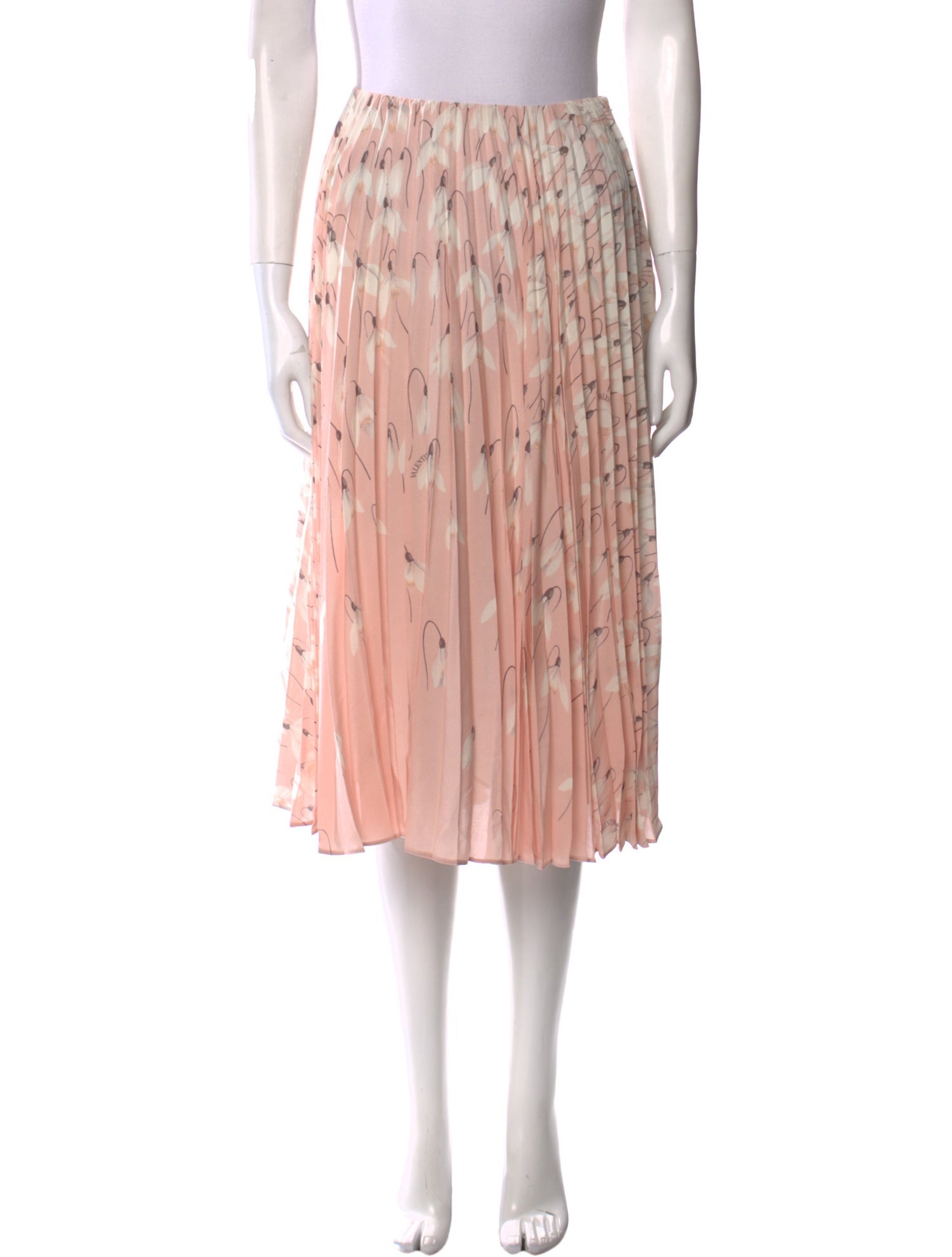 Valentino Silk Midi Length Skirt