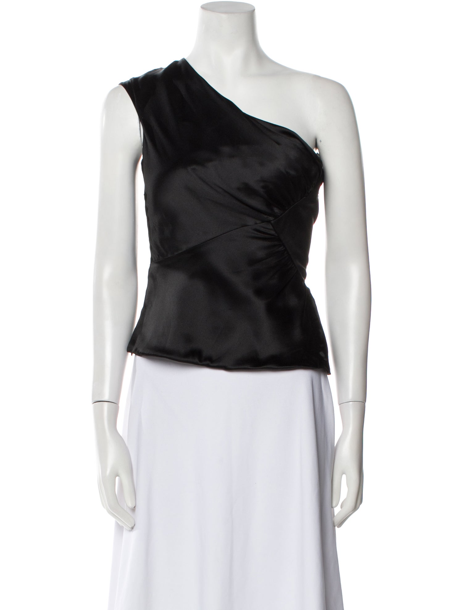 Valentino One-Shoulder Sleeveless Crop Top