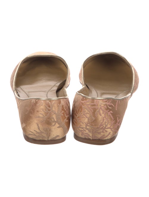 Valentino Canvas Embroidered Accent Ballet Flats