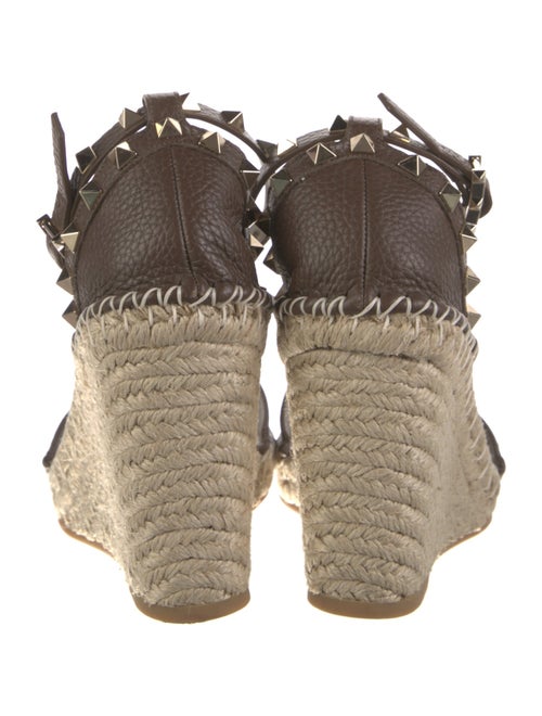 Valentino Rockstud Accents Leather Espadrilles