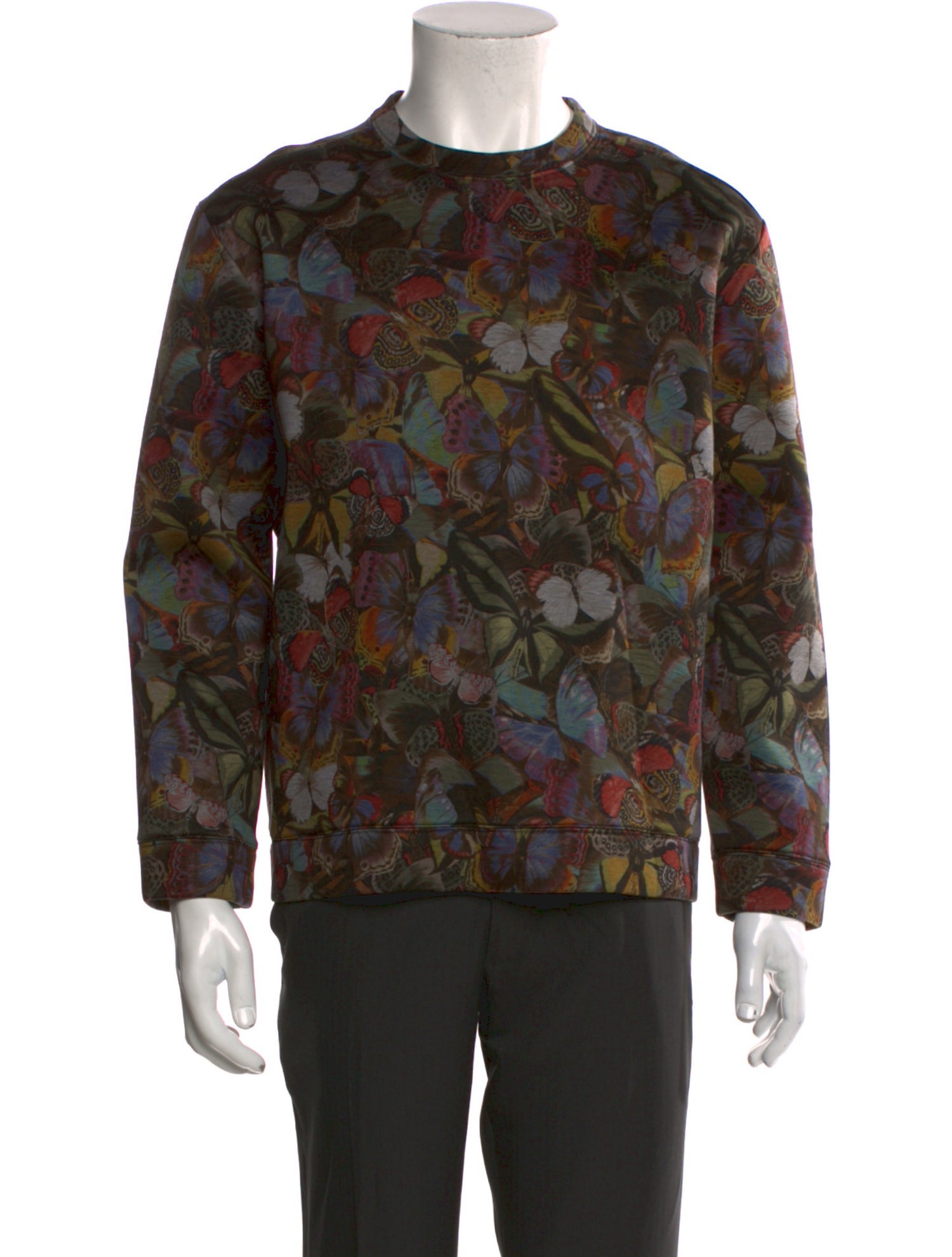 Valentino Camubutterfly Print Crew Neck Sweatshirt