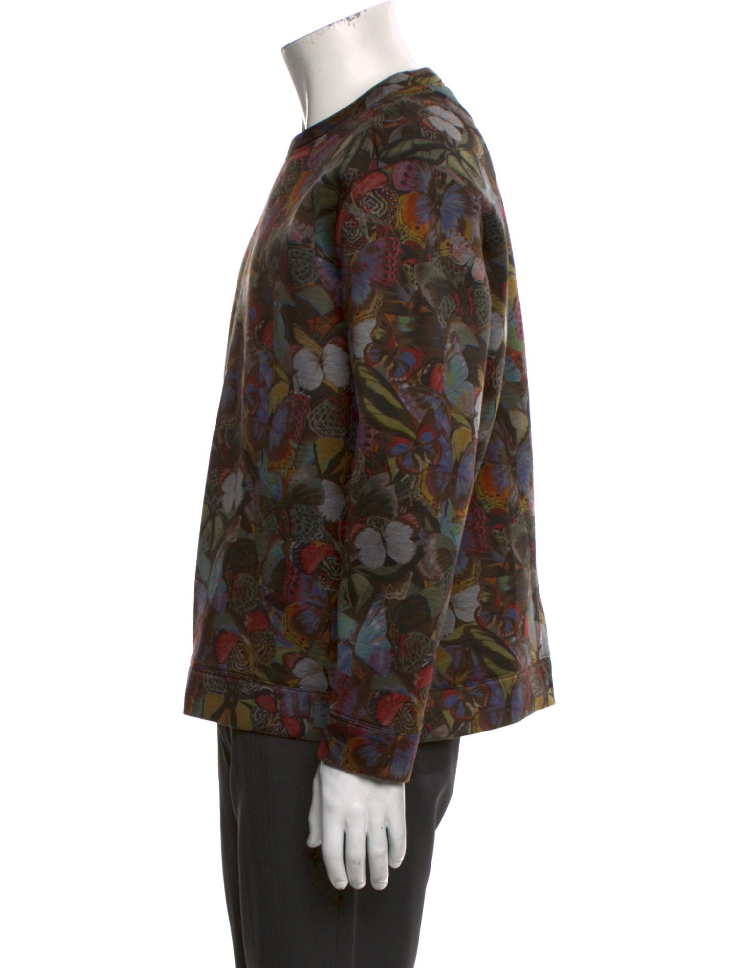 Valentino Camubutterfly Print Crew Neck Sweatshirt