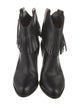 Valentino Leather Fringe Trim Accent Western Boots