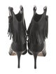 Valentino Leather Fringe Trim Accent Western Boots