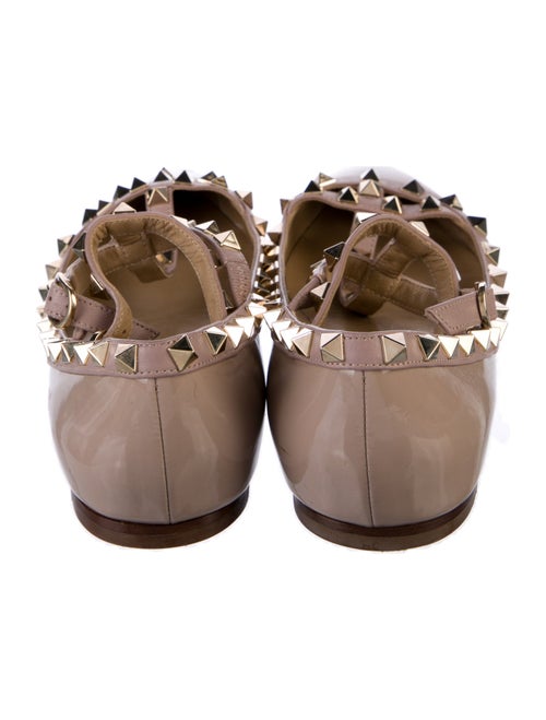 Valentino Rockstud Accents Patent Leather Ballet Flats