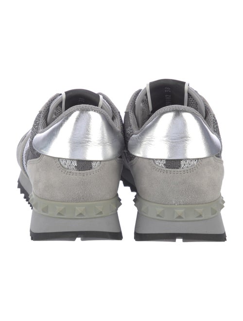 Valentino Suede Camouflage Print Sneakers