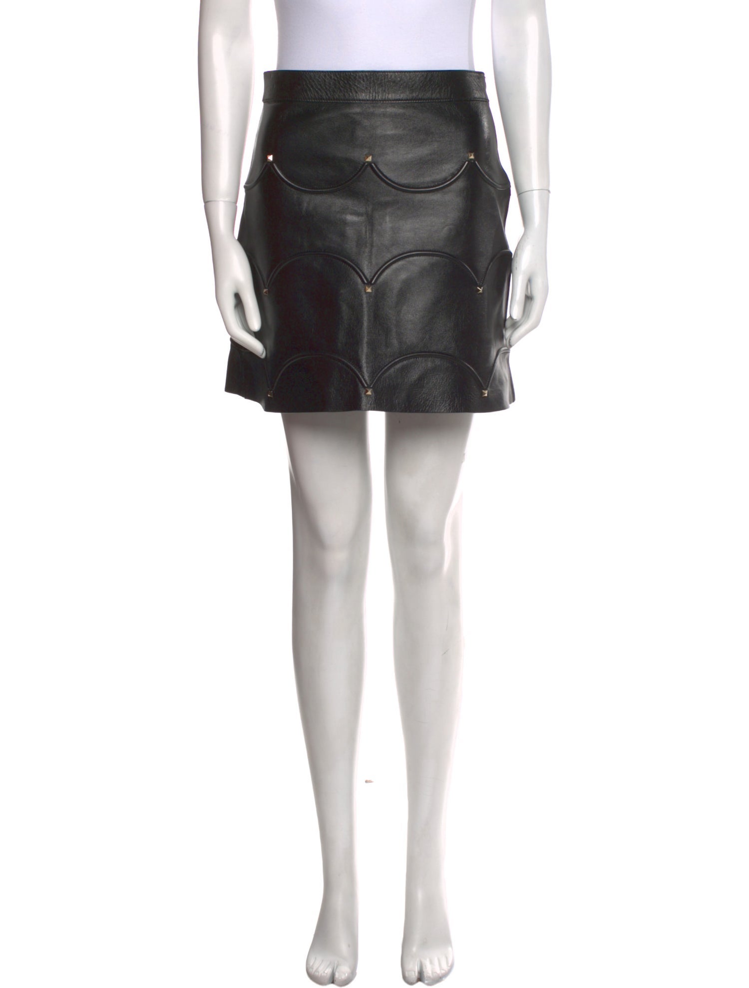 Valentino Leather Mini Skirt