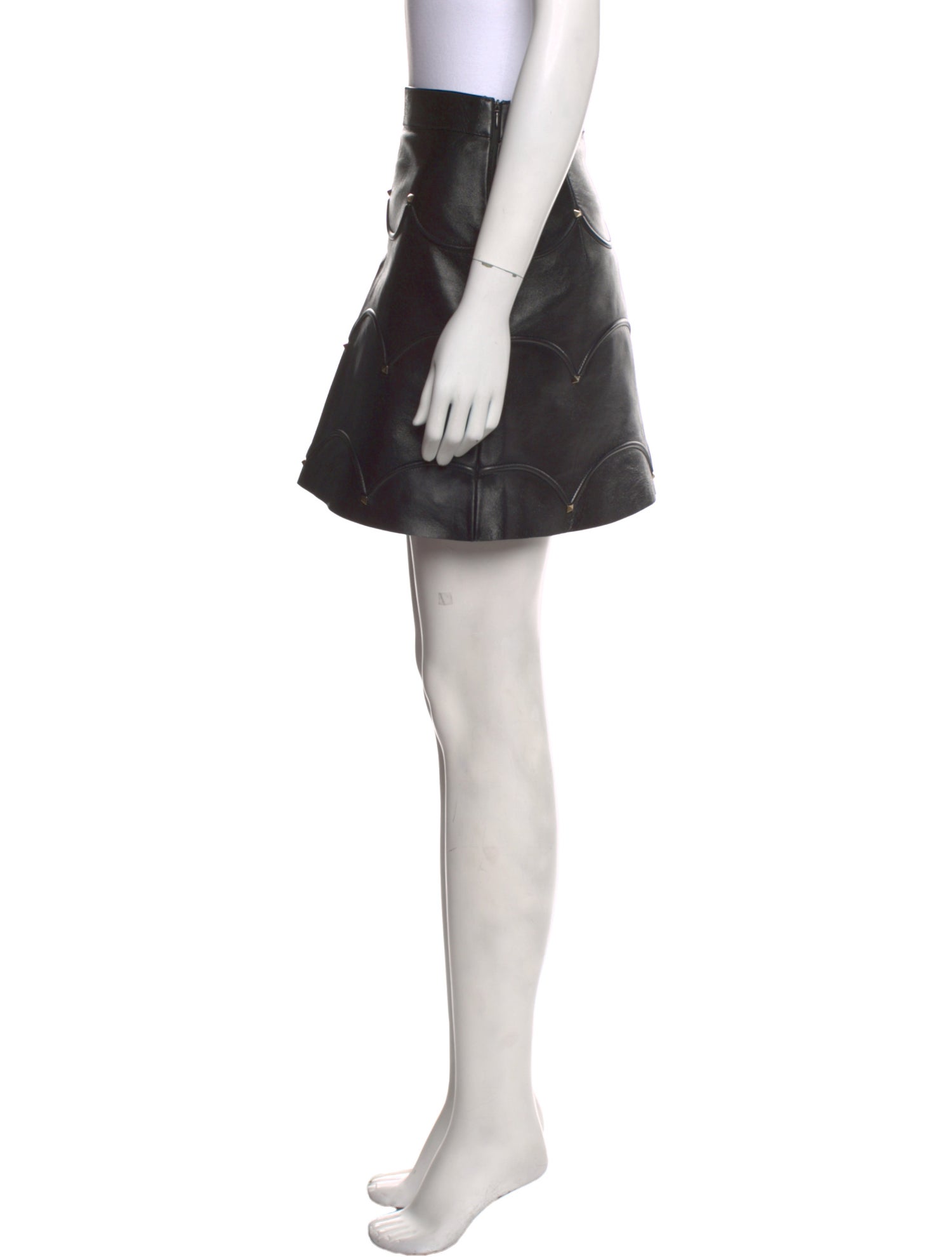 Valentino Leather Mini Skirt