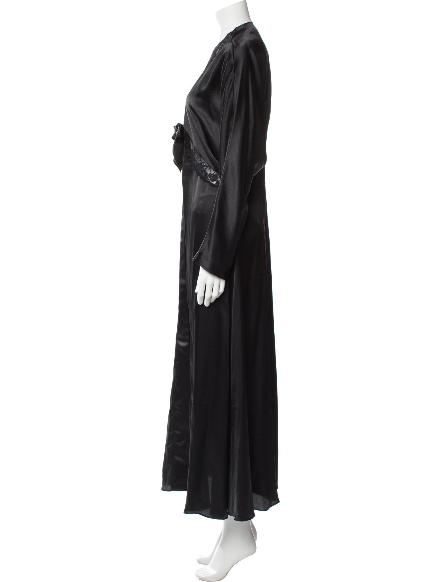 Valentino Lace Trim Embellishment Robe