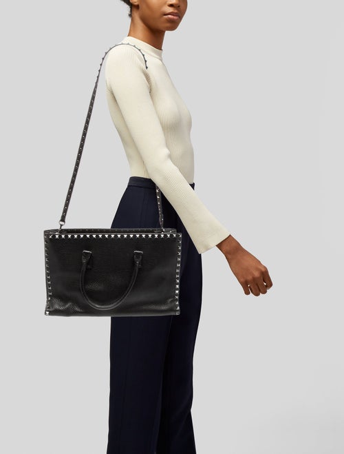 Valentino Rockstud Top Handle Bag