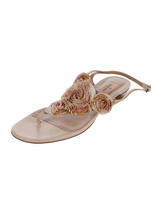 Valentino Leather Slingback Sandals