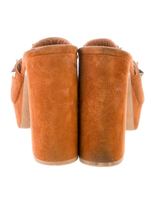 Valentino Rockstud Accents Suede Slides