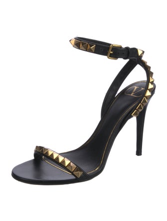 Valentino Rockstud Accents Leather Sandals