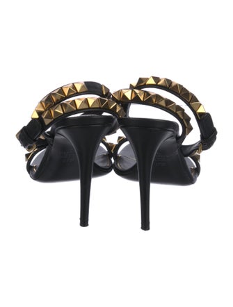 Valentino Rockstud Accents Leather Sandals