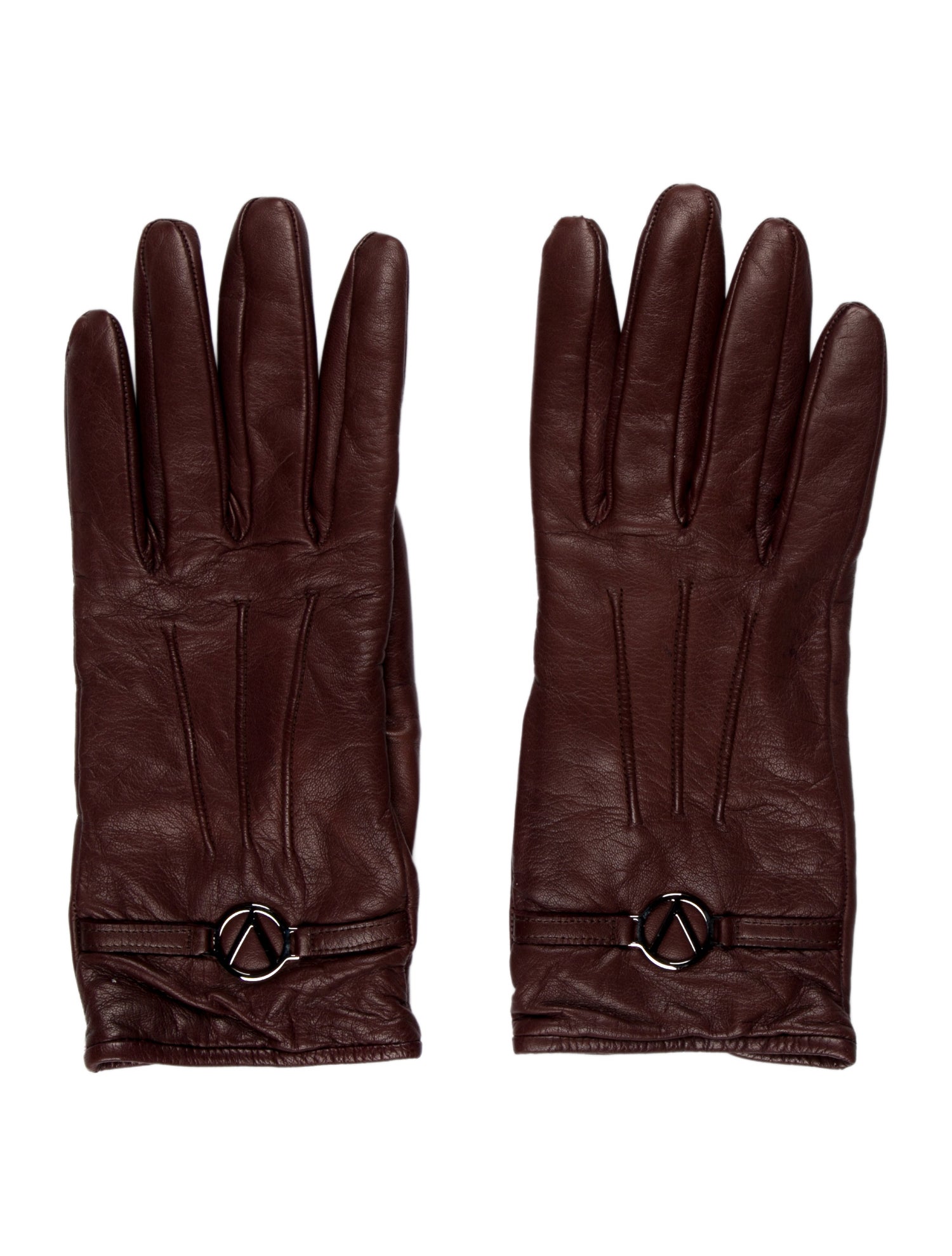Valentino Solid Leather Gloves
