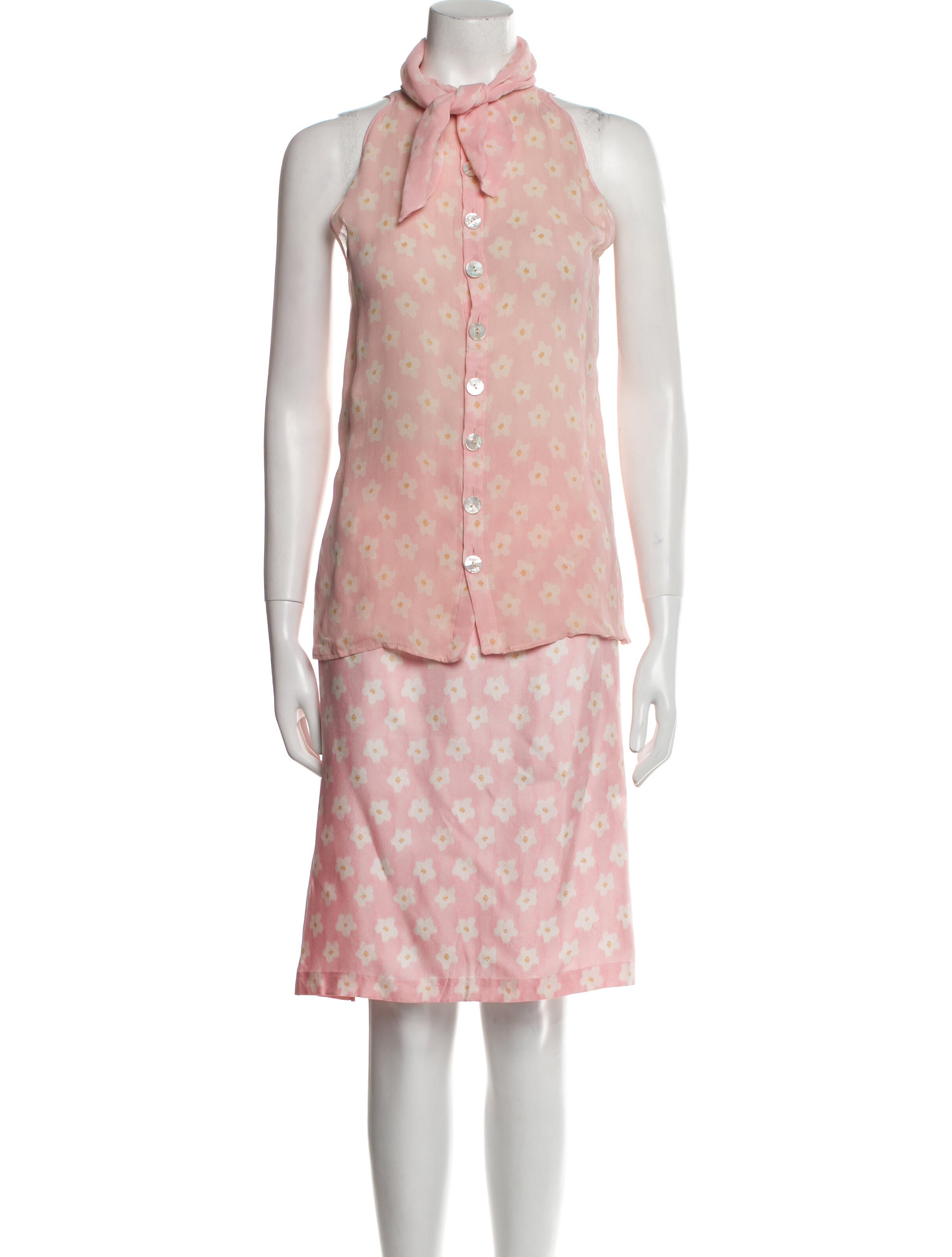 Valentino Silk Knee-Length Skirt