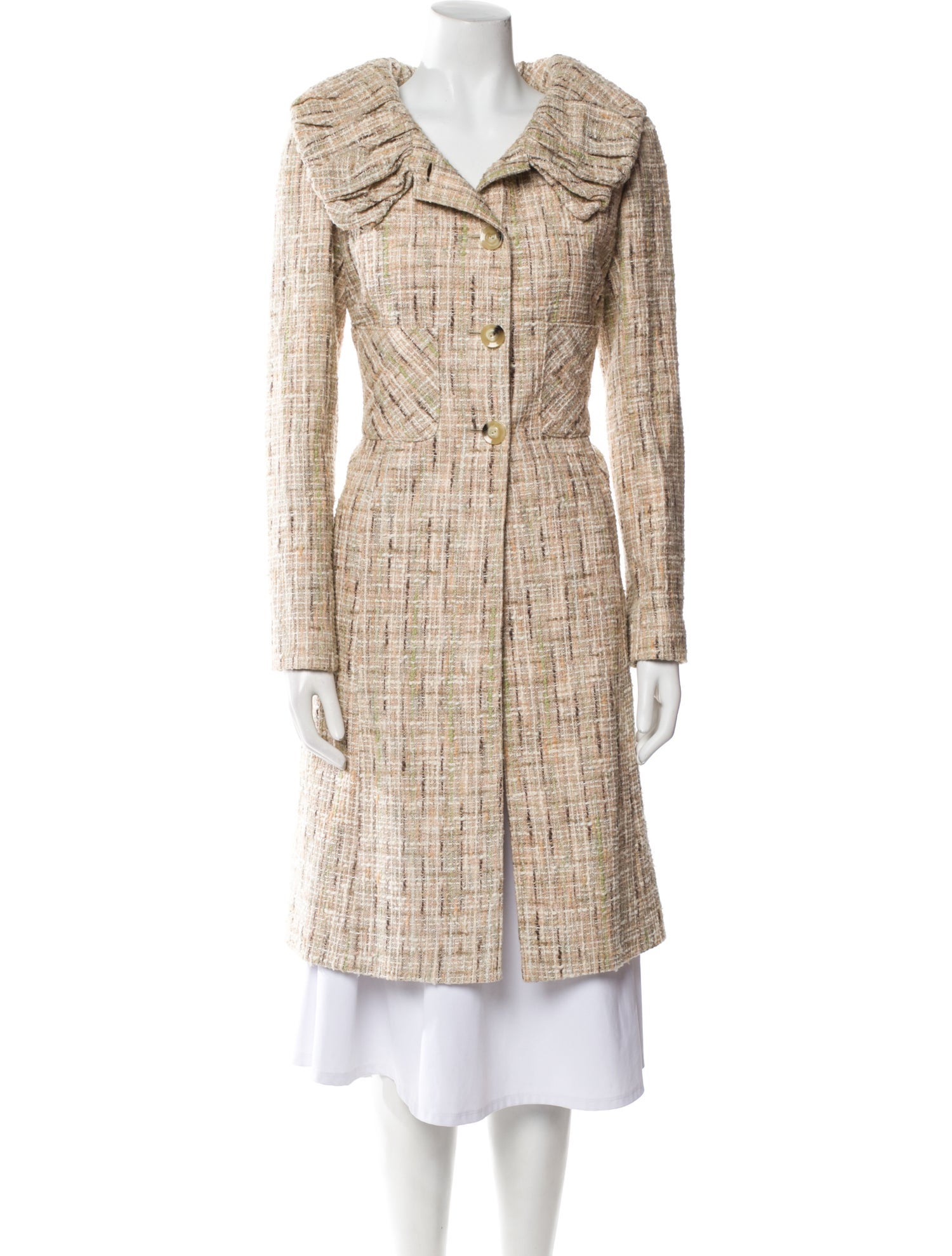Valentino Tweed Pattern Coat