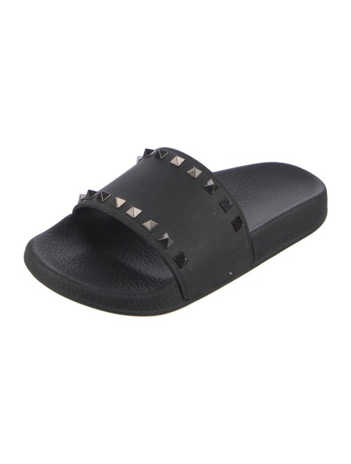 Valentino Rockstud Accents Rubber Slides