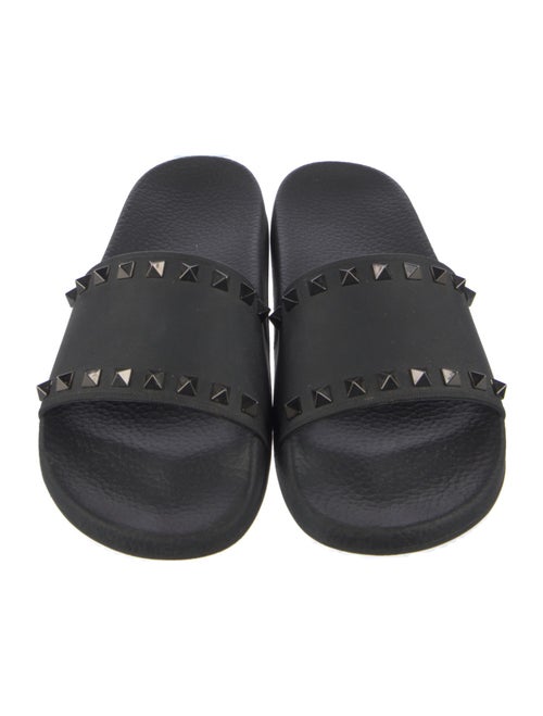 Valentino Rockstud Accents Rubber Slides