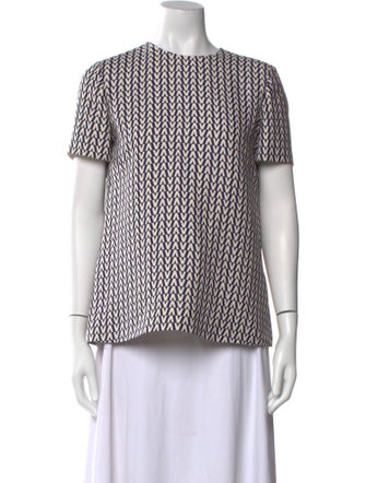 Valentino Virgin Wool Printed Blouse