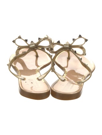 Valentino Rockstud Accents Rubber Slides