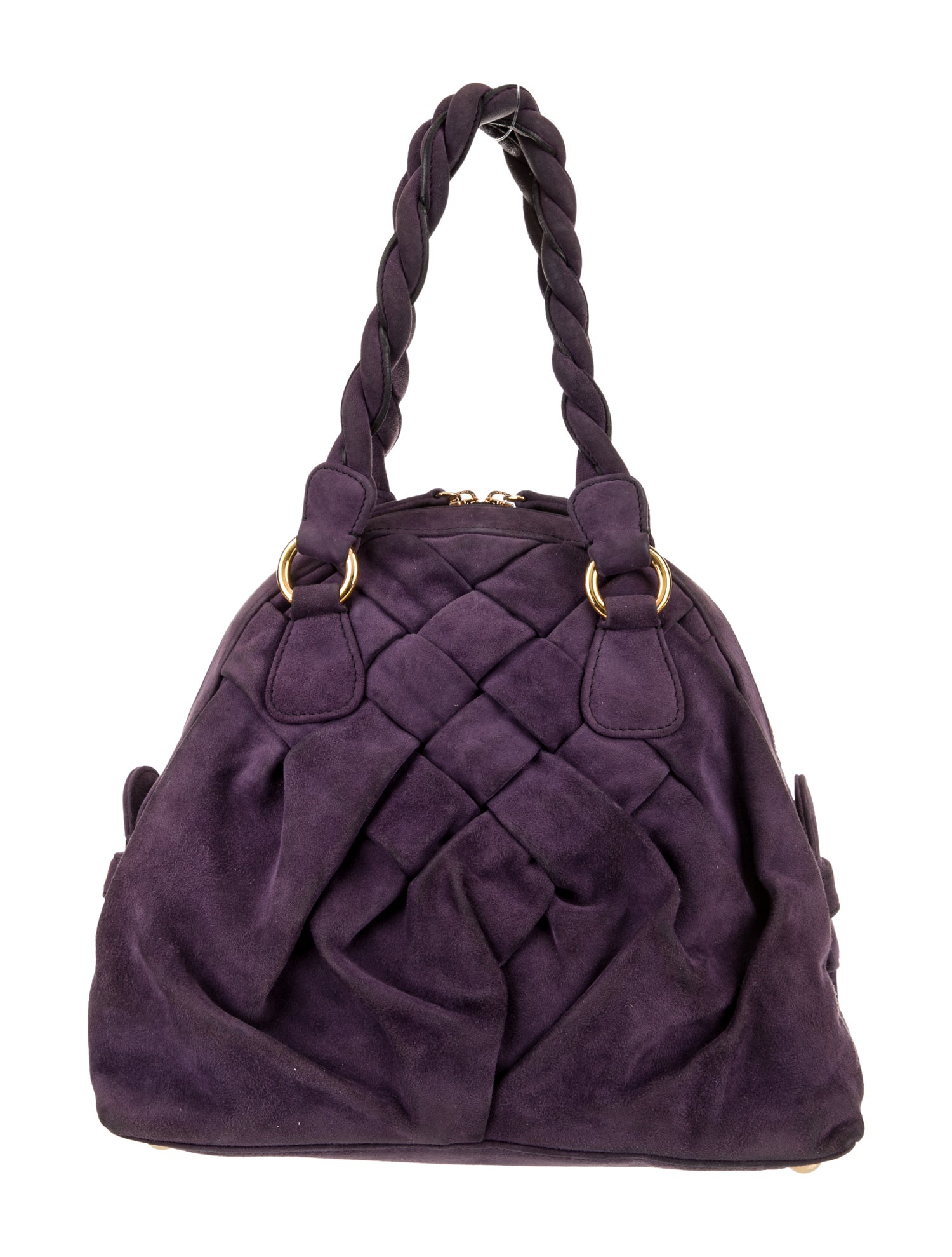 Valentino Suede Top Handle Bag