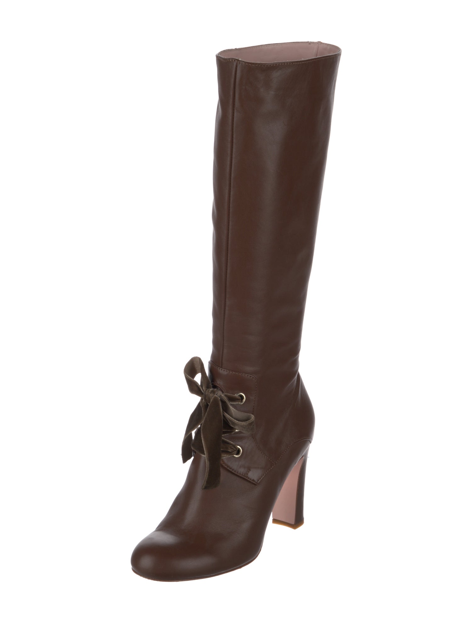 Valentino Rockstud Accents Leather Boots