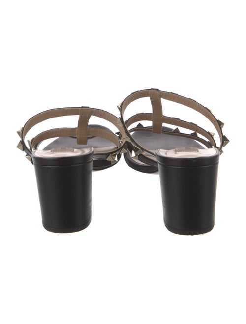 Valentino Rockstud Accents Leather Slides