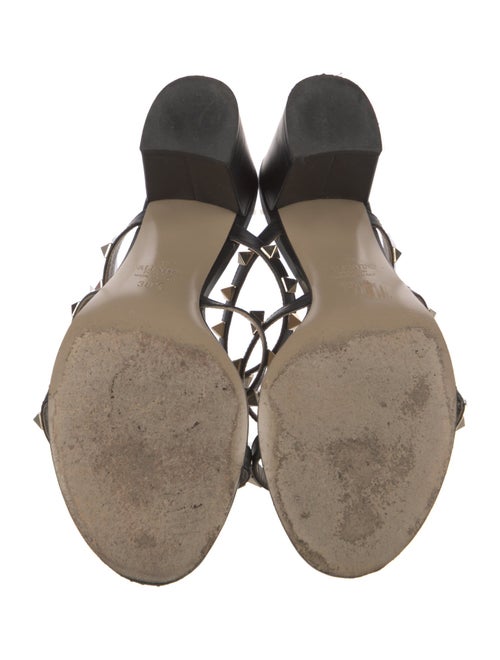 Valentino Rockstud Accents Leather Slides