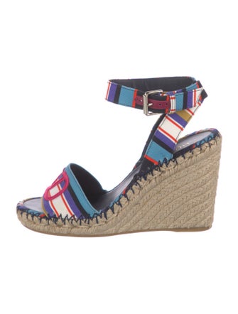 Valentino Canvas Striped Espadrilles