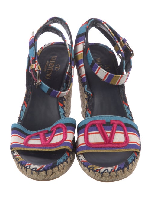 Valentino Canvas Striped Espadrilles