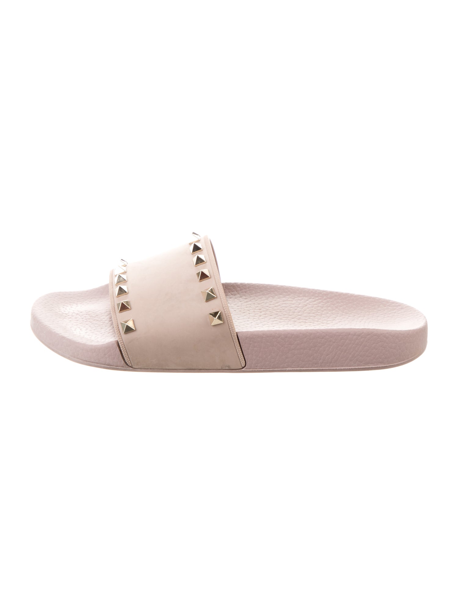 Valentino Rockstud Accents Rubber Slides