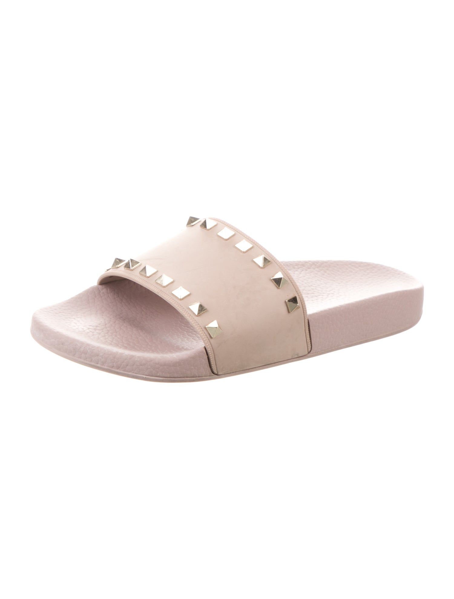 Valentino Rockstud Accents Rubber Slides