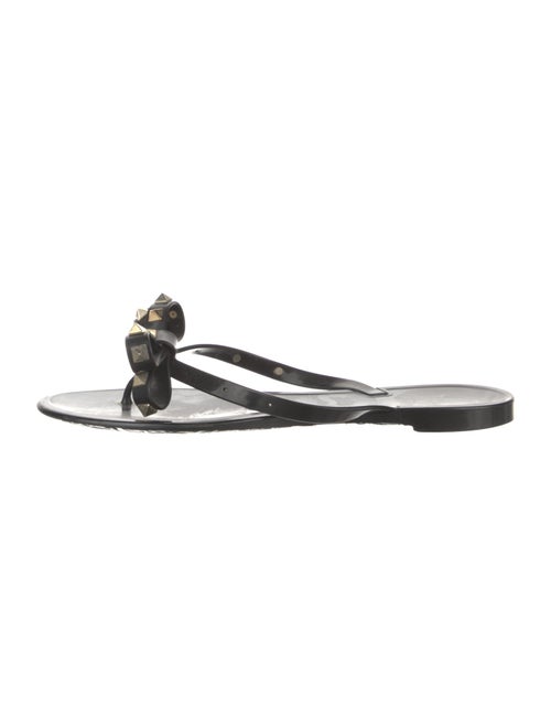 Valentino Rockstud Accents Rubber Flip Flops