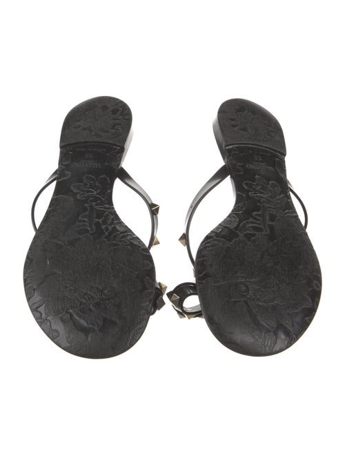 Valentino Rockstud Accents Rubber Flip Flops