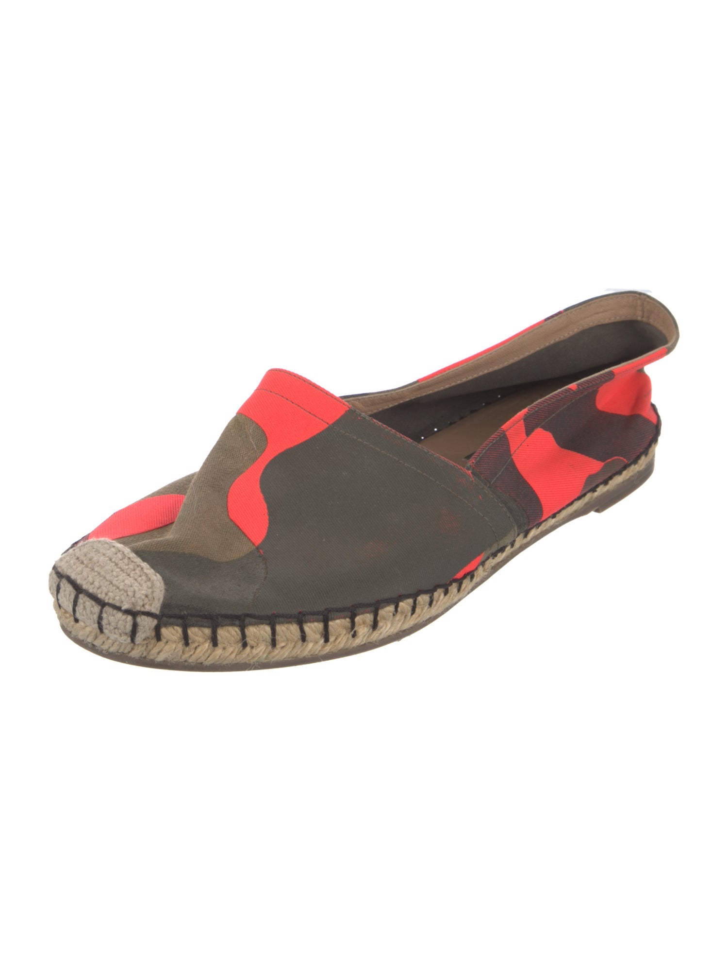 Valentino Canvas Camouflage Print Espadrilles
