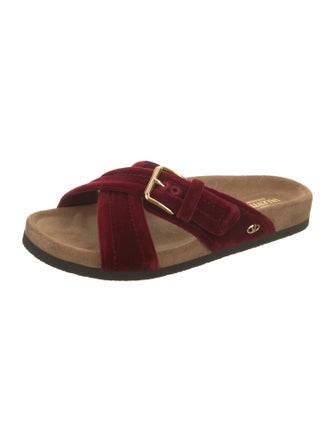 Valentino Velvet Slides