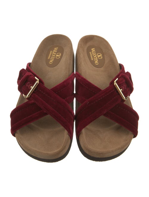 Valentino Velvet Slides