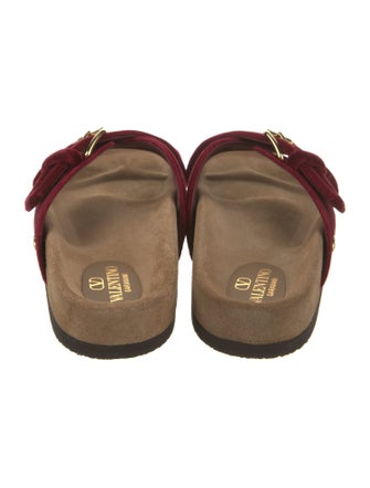 Valentino Velvet Slides