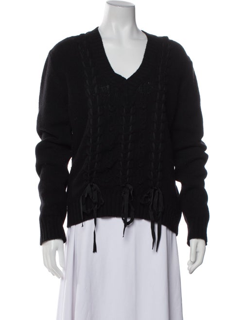 Valentino Virgin Wool V-Neck Sweater
