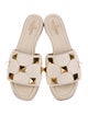 Valentino Rockstud Accents Leather Slides