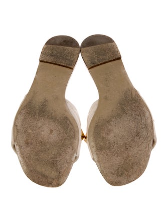 Valentino Rockstud Accents Leather Slides