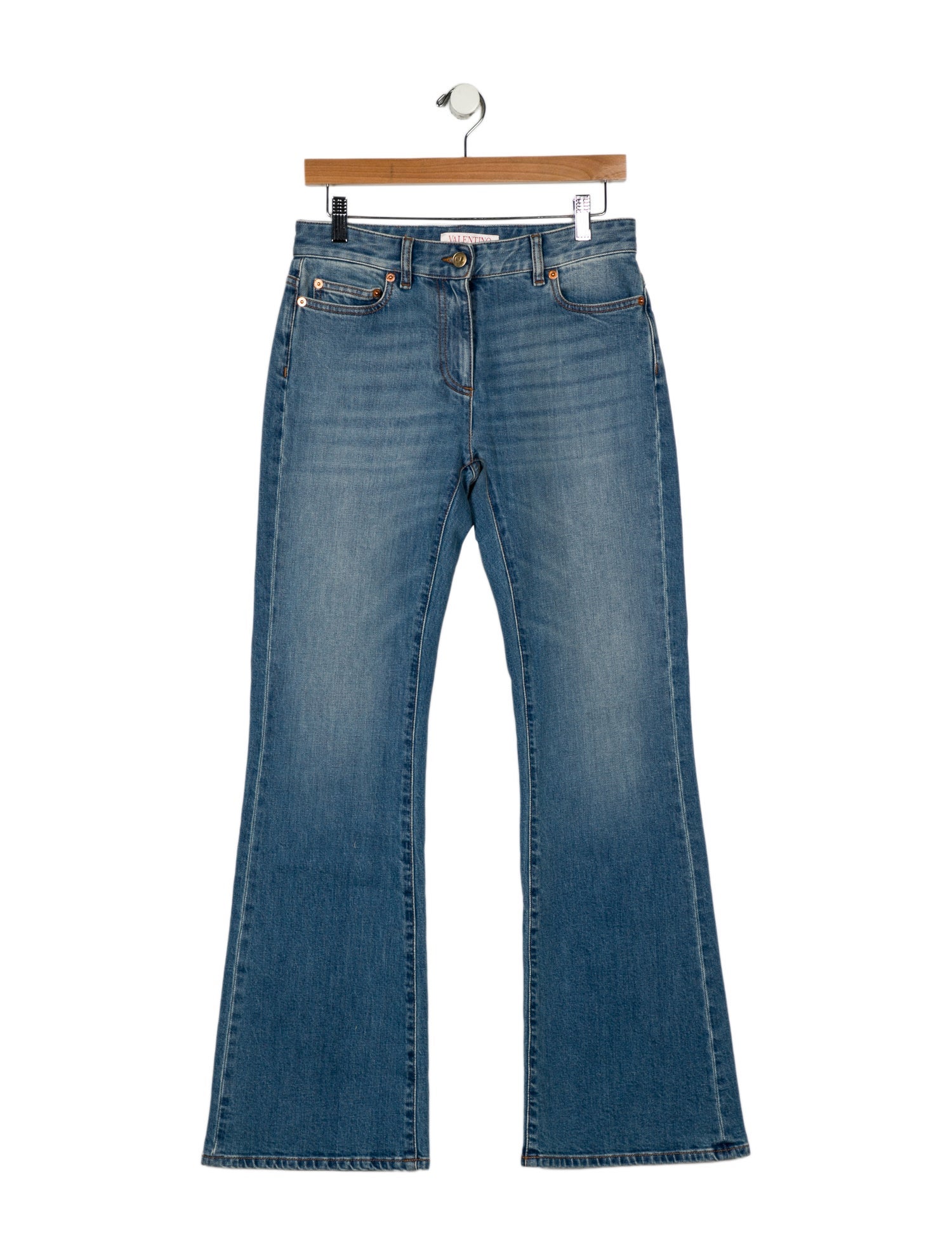 Valentino Mid-Rise Wide Leg Jeans