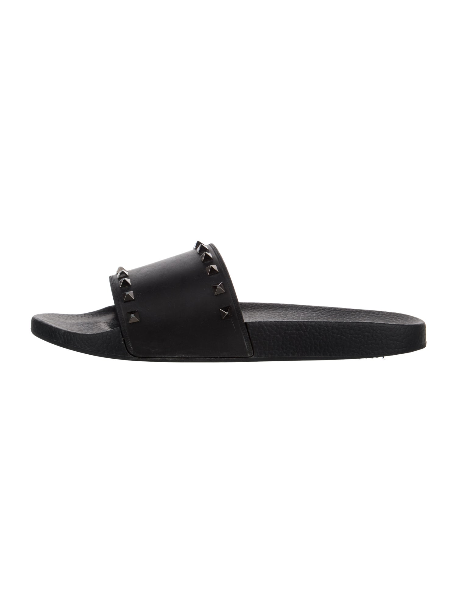 Valentino Rockstud Accents Rubber Slides