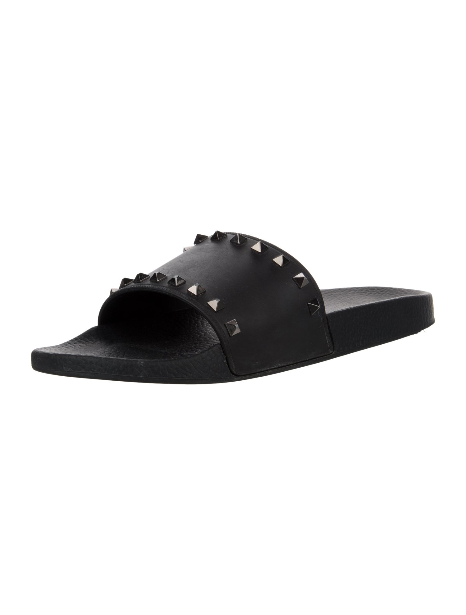Valentino Rockstud Accents Rubber Slides