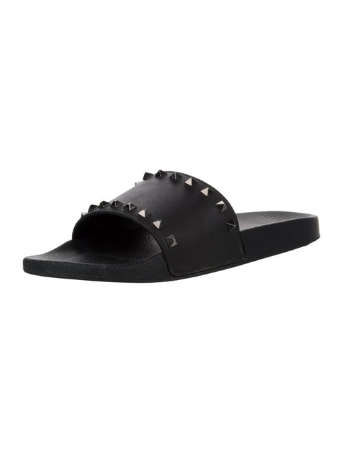 Valentino Rockstud Accents Rubber Slides